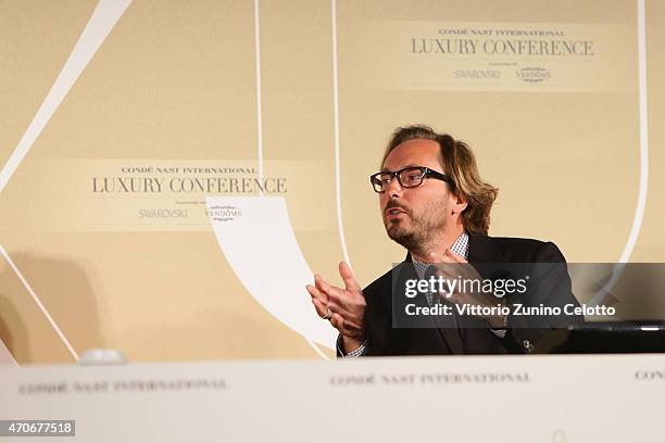 Nicolas Bos, President and CEO of Van Cleef and Arpels attends the Conde' Nast International Luxury Conference at Palazzo Vecchio on April 22, 2015...