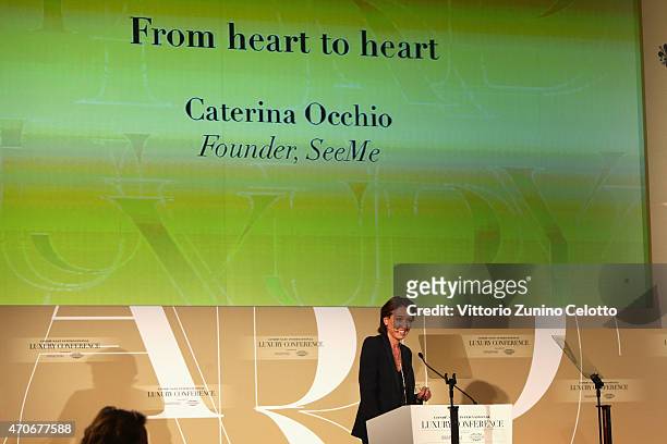 Caterina Occhio, Founder of SeeMe attends the Conde' Nast International Luxury Conference at Palazzo Vecchio on April 22, 2015 in Florence, Italy.