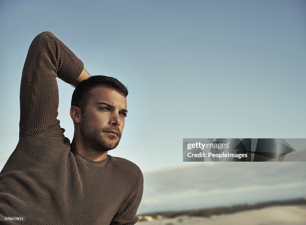 Contemplation by the seaside