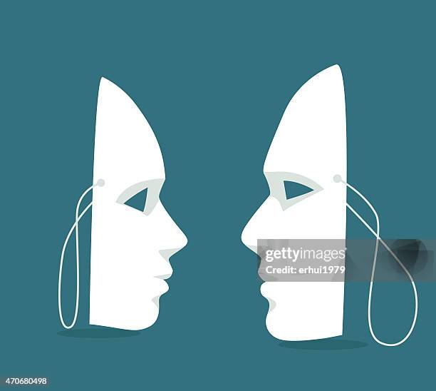 human relationship-illustration - drama mask stock illustrations