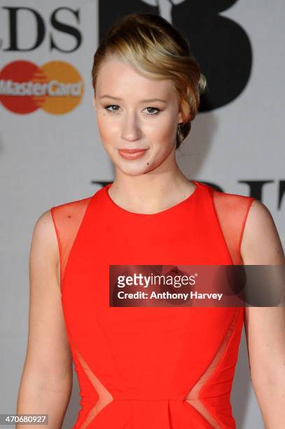 Singer Iggy Azalea attends The BRIT Awards 2014 at 02 Arena on February 19, 2014 in London, England.