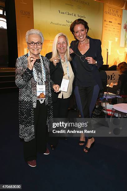 Rosita Missoni and Caterina Occhio, Founder of SeeMe attend the Conde' Nast International Luxury Conference at Palazzo Vecchio on April 22, 2015 in...