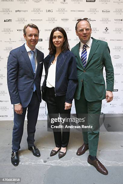 Rupert Wild, Anita Tillmann and Managing Director of Conde' Nast Germany Moritz Von Laffert attend the Conde' Nast International Luxury Conference at...