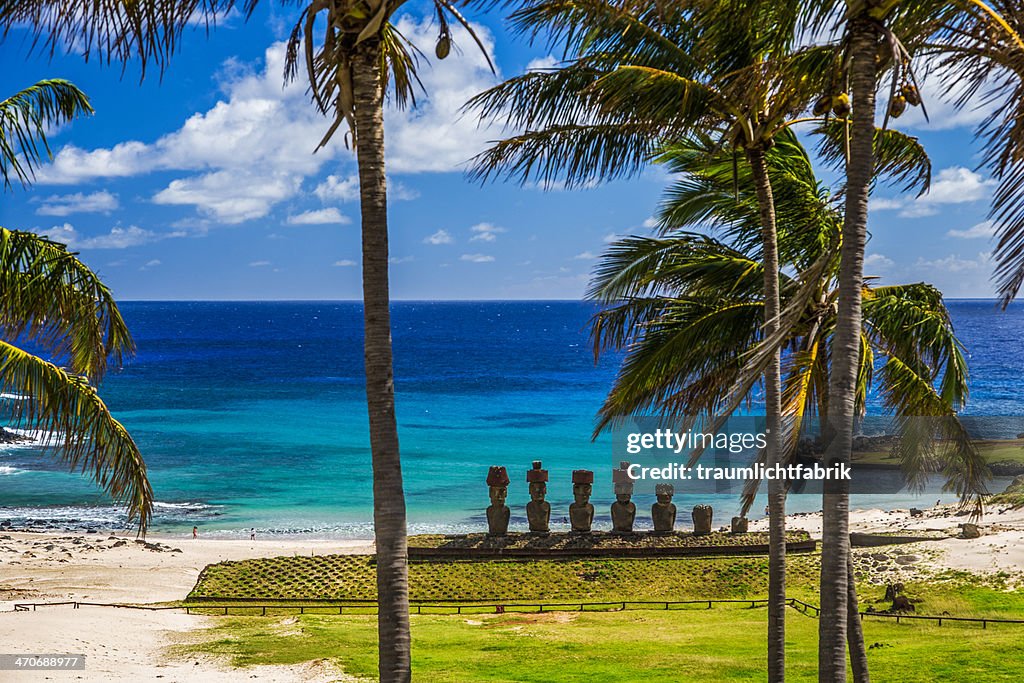 Moai statues on Easter Island