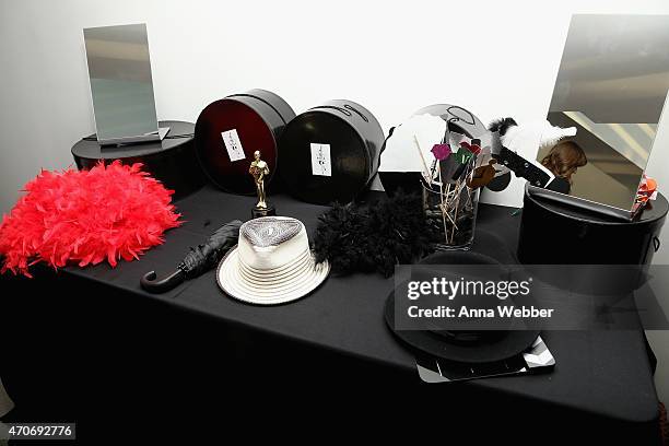 General view of the Lincoln Black Label Filmmaker Lounge at The Lincoln Motor Company and Tribeca Film Festival hosted special centennial tribute on...