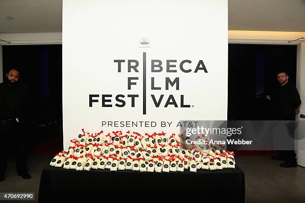 General view of the Lincoln Black Label Filmmaker Lounge at The Lincoln Motor Company and Tribeca Film Festival hosted special centennial tribute on...