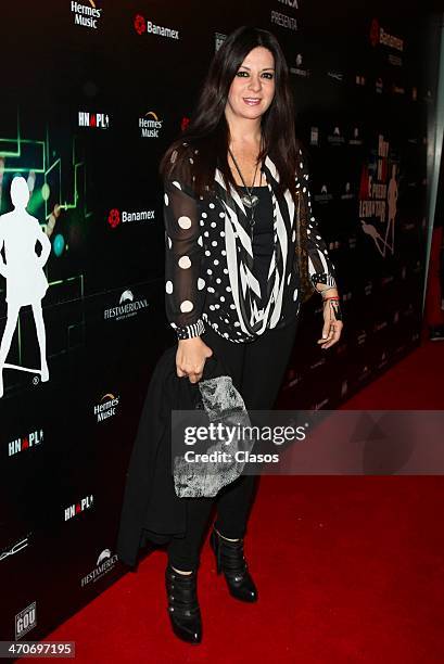 Martha Carrillo attends the red carpet of "Hoy no me puedo levantar" at Almada Theater on February 18, 2014 in Mexico City, Mexico.