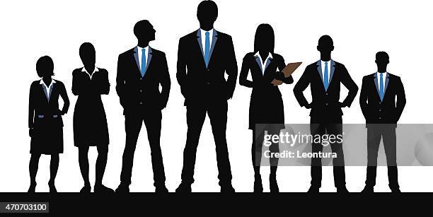 leadership (each person is detailed and complete) - ceo white background stock illustrations