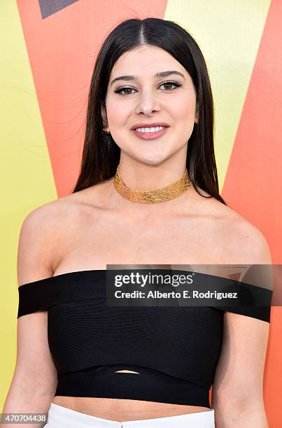 Katherine Herzer attends the 2015 MTV Movie Awards at Nokia Theatre L.A. Live on April 12, 2015 in Los Angeles, California.