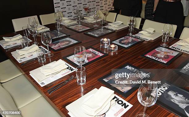 General view of the atmosphere at the Notion Magazine Issue 69 preview party at the ME Hotel on April 22, 2015 in London, England.