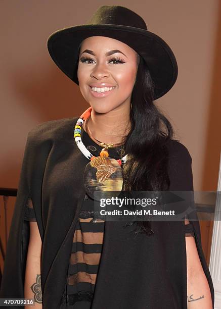 Amira McCarthy attends the Magnum Pink and Black launch party at the ICA on April 22, 2015 in London, England.