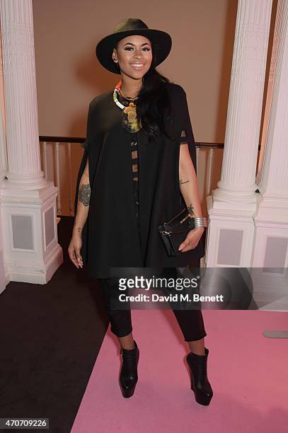 Amira McCarthy attends the Magnum Pink and Black launch party at the ICA on April 22, 2015 in London, England.