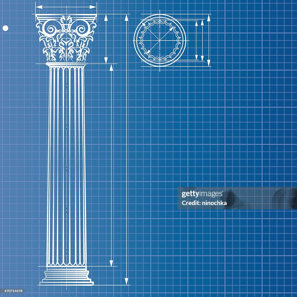Column Blueprint High-Res Vector Graphic - Getty Images