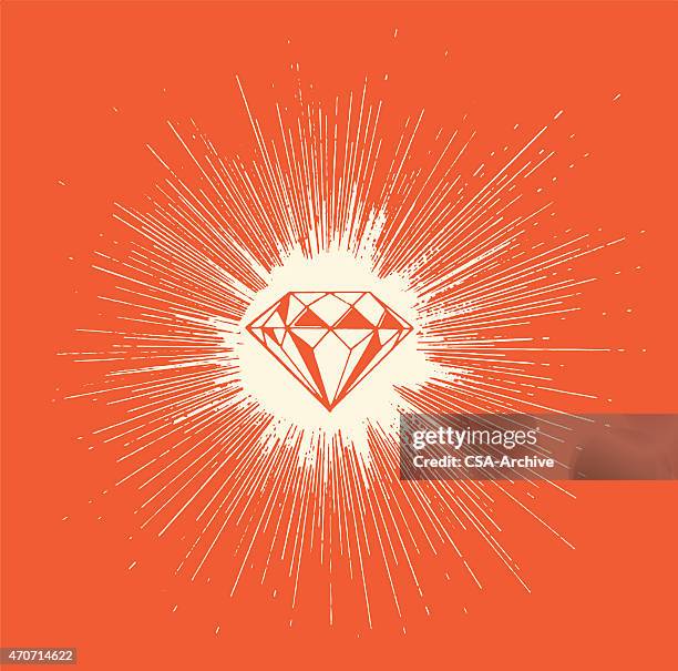 shiny diamond - gemstone stock illustrations