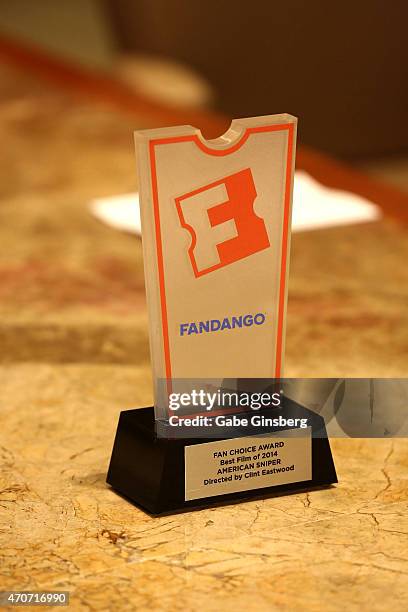 General view of the Fandango Fan Choice award for Favorite Film of 2014, "American Sniper," at CinemaCon and Warner Bros. Pictures present "The...