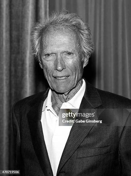 Recipient of the Fandango Fan Choice award for Favorite Film of 2014, "American Sniper," Clint Eastwood attends CinemaCon and Warner Bros. Pictures...