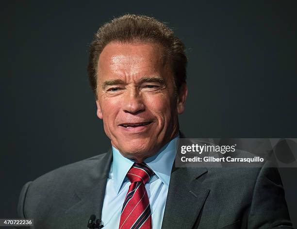 Actor Arnold Schwarzenegger attends the Apple Store Soho Presents Tribeca Film Festival: Henry Hobson and Arnold Schwarzenegger, 'Maggie' at Apple...