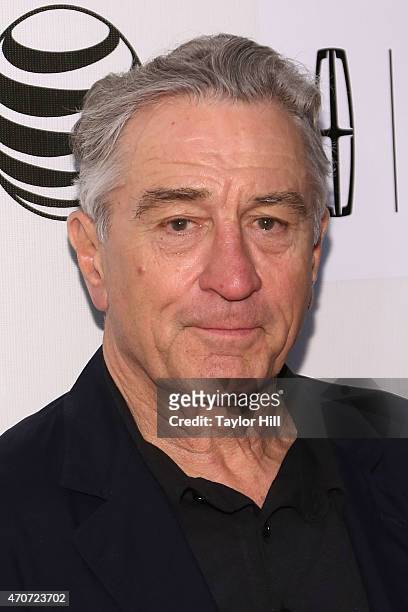 Actor Robert De Niro attends the world premiere of "Maggie" during the 2015 Tribeca Film Festival at BMCC Tribeca PAC on April 22, 2015 in New York...