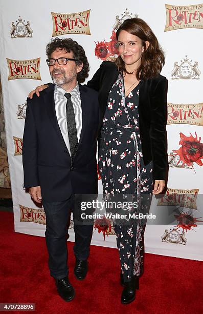 Jeff Richmand and Tina Fey attends the Broadway Opening Night Performance of 'Something Rotten' at the St. James Theatre on April 22, 2015 in New...