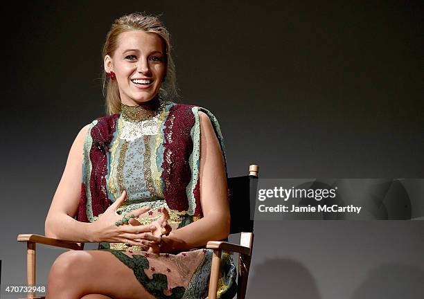 Blake Lively attends the Apple Store Soho Presents Meet The Filmmaker: Blake Lively, "Age of Adaline" at Apple Store Soho on April 22, 2015 in New...