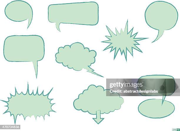 speech bubbles - blank expression stock illustrations