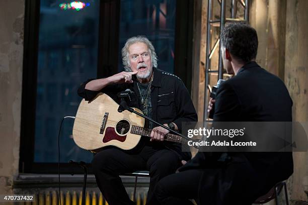 Musician Randy Bachman and Editor of Billboard Magazine, Joe Levy, speak at AOL Build Speakers Series: Randy Bachman at AOL Studios In New York on...