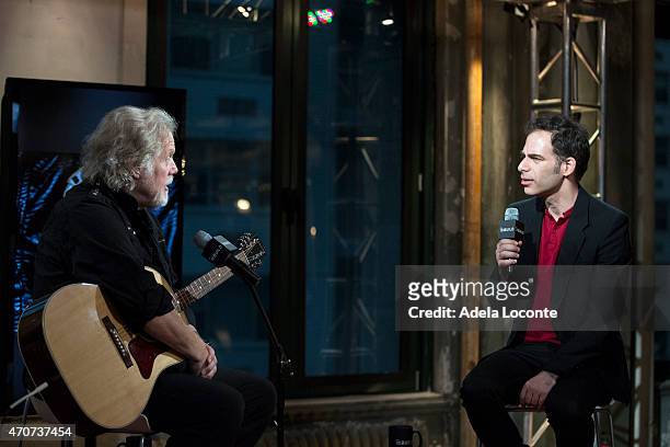 Musician Randy Bachman and Editor of Billboard Magazine, Joe Levy, speak at AOL Build Speakers Series: Randy Bachman at AOL Studios In New York on...