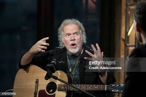 Musician Randy Bachman signs the wall at AOL Build Speakers Series: Randy Bachman at AOL Studios In New York on April 22, 2015 in New York City.