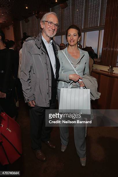 Renzo Piano, Architect of the New Whitney Museum and wife Milly Piano attend the Max Mara Whitney Bag Launch Party at Top of the Standard Hotel on...