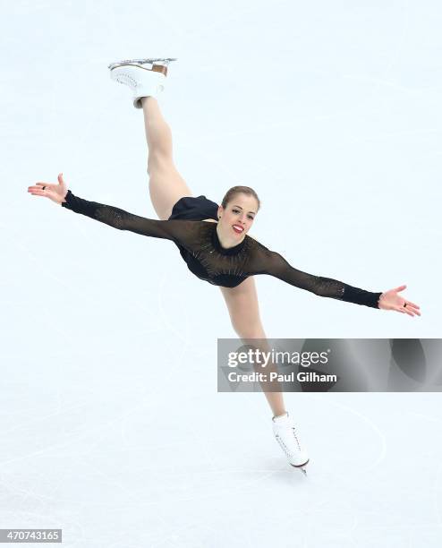 Carolina Kostner of Italy competes in the Figure Skating Ladies' Free Skating on day 13 of the Sochi 2014 Winter Olympics at Iceberg Skating Palace...