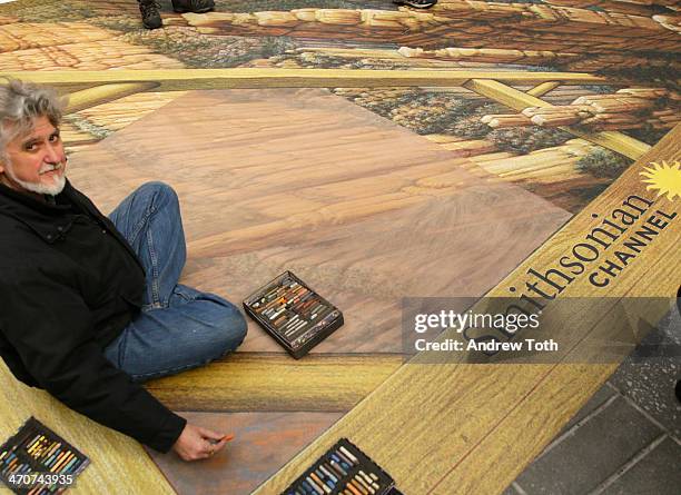 Artist Kurt Wenner attends the Grand Canyon comes to Times Square in 3-D presented by Smithsonian ChannelÕs Aerial America at Times Square on...