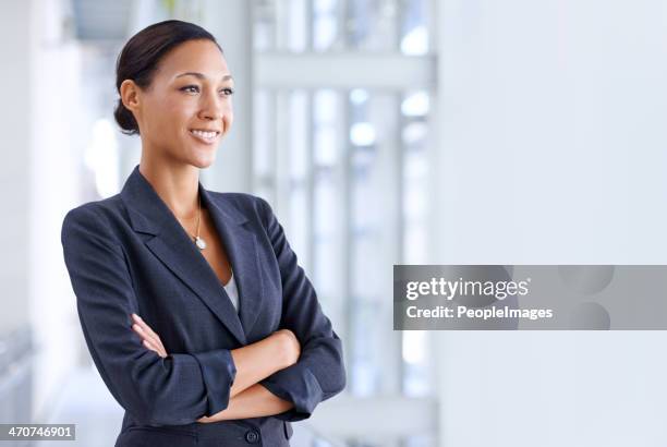 she's focused on her business goals - looking away stock pictures, royalty-free photos & images