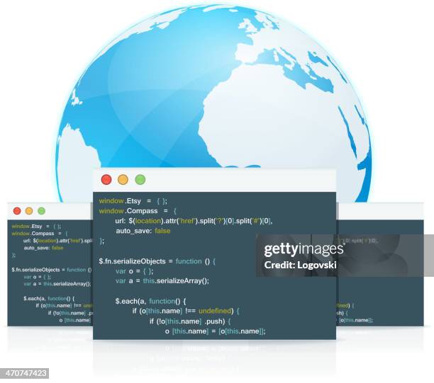 programming concept - javascript stock illustrations
