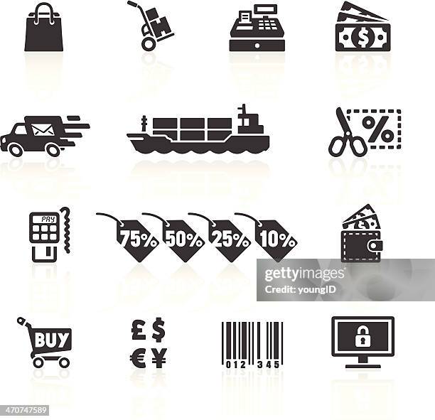 shopping & e-commerce icons 2 - credit card reader stock-grafiken, -clipart, -cartoons und -symbole