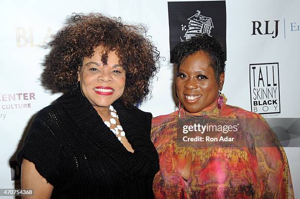 Publisher Jamie Foster Brown and Actress Alysia Joy Powell attend the New York premiere of Patrik-Ian Polk's 'BLACKBIRD' at The Schomburg Center for...