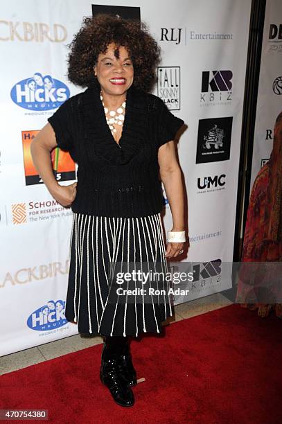 Publisher Jamie Foster Brown attends the New York premiere of Patrik-Ian Polk's 'BLACKBIRD' at The Schomburg Center for Research in Black Culture on...