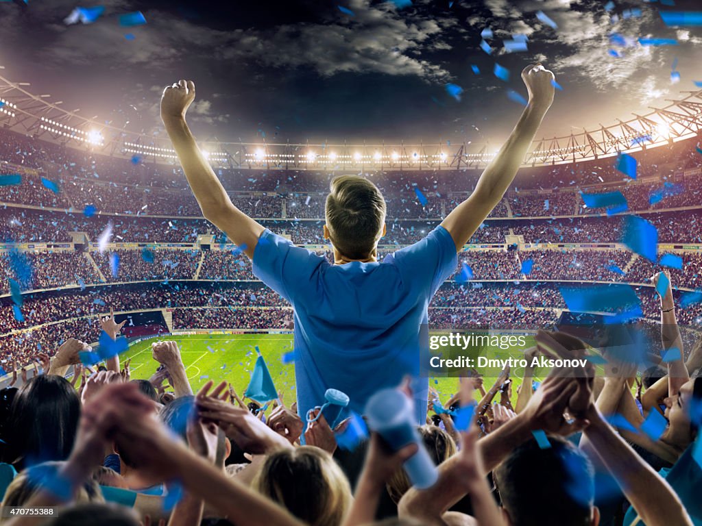 Fans at stadium