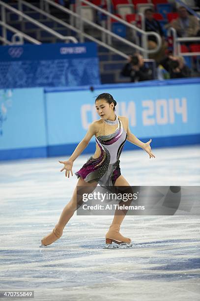 Winter Olympics: Japan Kanako Murakami in action during Women's Short Program at Iceberg Skating Palace. Sochi, Russia 2/19/2014 CREDIT: Al Tielemans