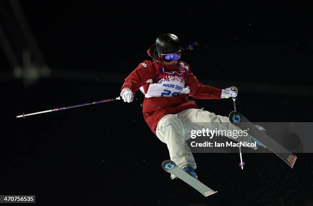 Rosalind Groenewoud of Canada competes during the Women's Ski Halfpipe on day thirteen of the 2014 Winter Olympics at Rosa Khutor Extreme Park on...