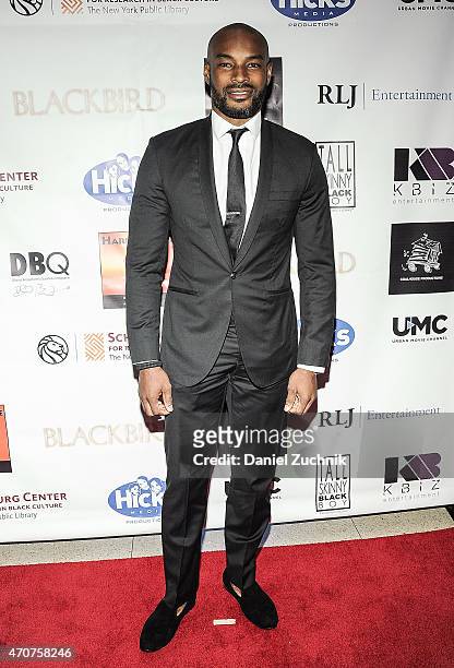 Tyson Beckford attends the "Blackbird" New York premiere at The Schomburg Center for Research in Black Culture on April 22, 2015 in New York City.