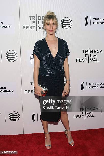 Actress Mickey Sumner attends the world premiere of "Anesthesia" during the 2015 Tribeca Film Festival at BMCC Tribeca PAC on April 22, 2015 in New...