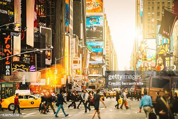 times square new york city - time square new york stock pictures, royalty-free photos & images