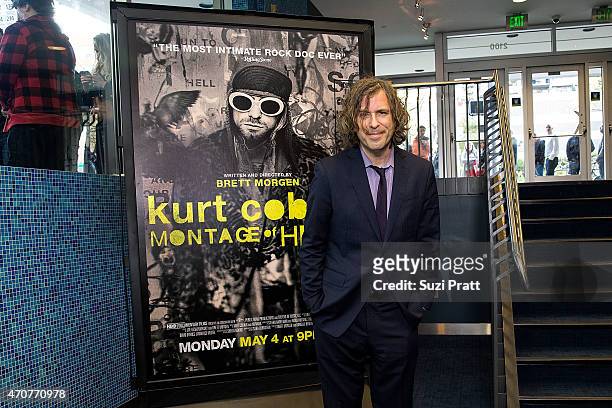 Brett Morgan, the director, writer, and producer of Montage of Heck, appears at Cinerama Theater on April 22, 2015 in Seattle, Washington.