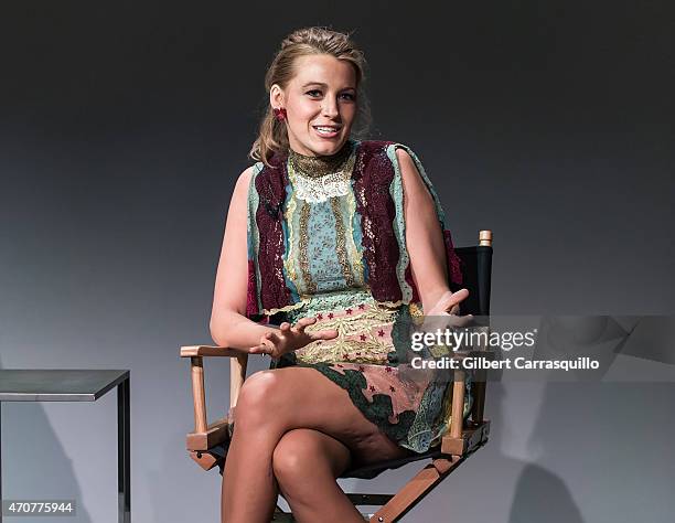 Actress Blake Lively attends the Apple Store Soho Presents Meet The Filmmaker: Blake Lively, 'Age of Adaline' at Apple Store Soho on April 22, 2015...