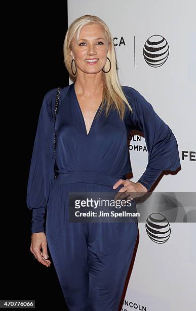 Actress Joely Richardson attends the 2015 Tribeca Film Festival world premiere narrative: "Maggie" at BMCC Tribeca PAC on April 22, 2015 in New York...