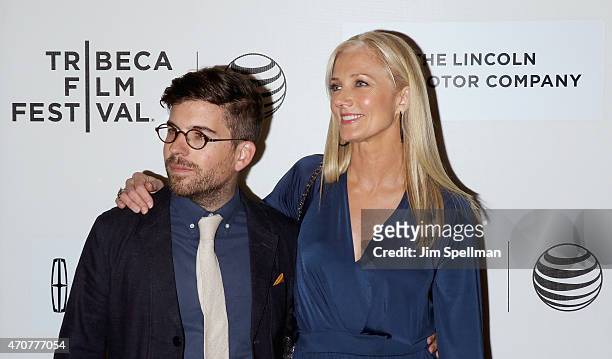 Henry Hobson and Joely Richardson attend the 2015 Tribeca Film Festival world premiere narrative: "Maggie" at BMCC Tribeca PAC on April 22, 2015 in...
