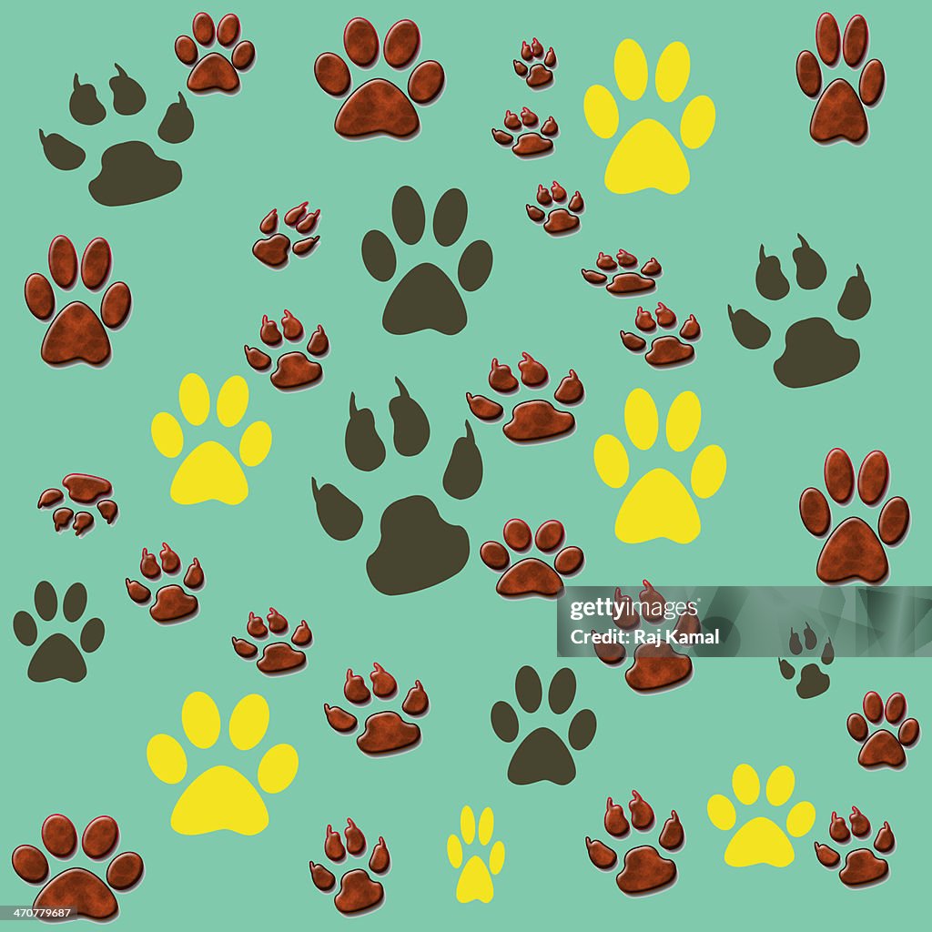 Paw Prints Creative Abstract Design