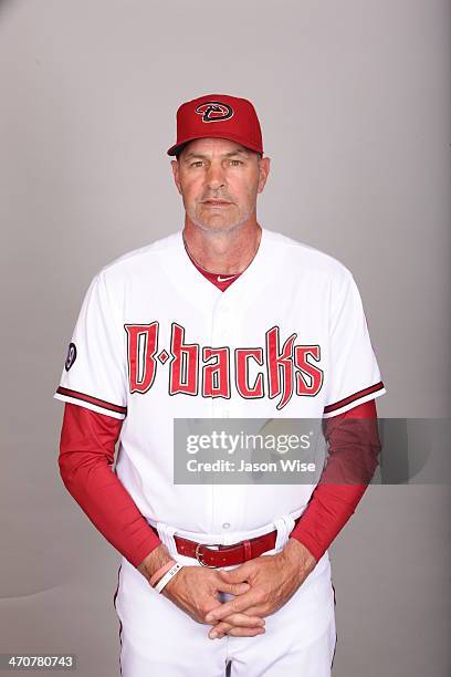 Kirk Gibson of the Arizona Diamondbacks poses during Photo Day on Wednesday, February 19, 2014 at Salt River Fields at Talking Stick in Scottsdale,...