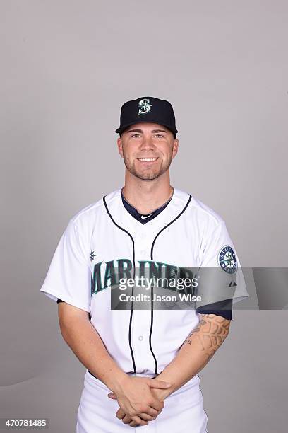 Nick Franklin of the Seattle Mariners poses during Photo Day on Thursday, February 20, 2014 at Peoria Sports Complex in Peoria, Arizona.