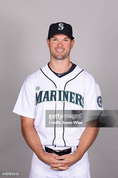 Cole Gillespie of the Seattle Mariners poses during Photo Day on Thursday, February 20, 2014 at Peoria Sports Complex in Peoria, Arizona.